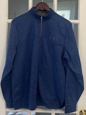 UNDER ARMOUR Men’s Navy Blue 1/4 Zip Pullover Sweater Size L